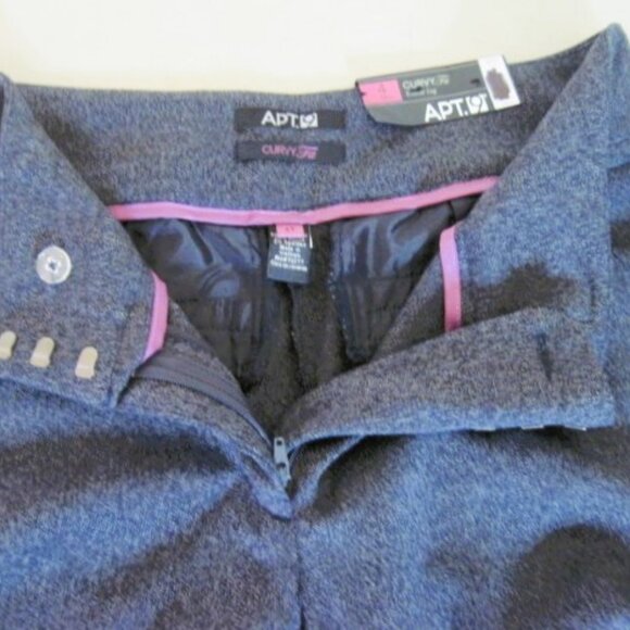 Apt 9~Womens Size 4Tall~Curvy Heather Gray~2 Pockets~Spandex~Zipper~New W/Tags - Picture 2 of 10